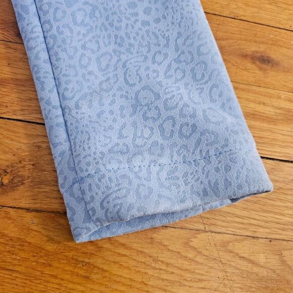 JAYLEY Collection Blue Faux Suede Animal Print Trench Coat One Size SUFC295A-07S - Picture 3 of 10